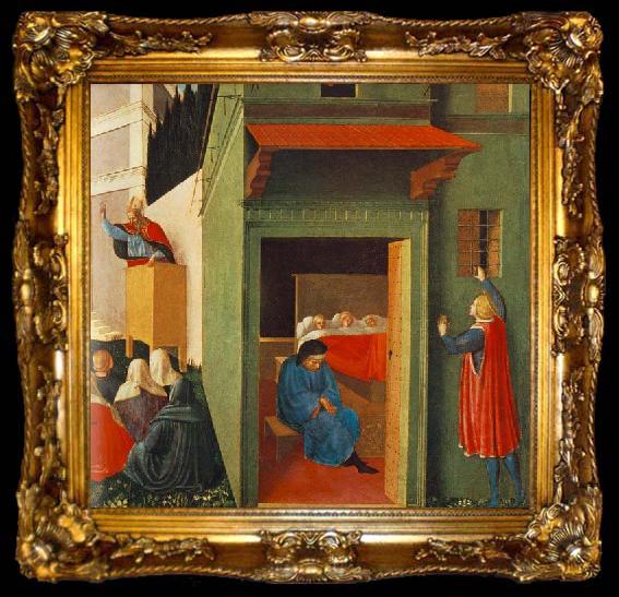 framed  Fra Angelico Giving Dowry to Three Poor Girls, ta009-2